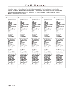 First Aid Kit Inventory - ECKAN