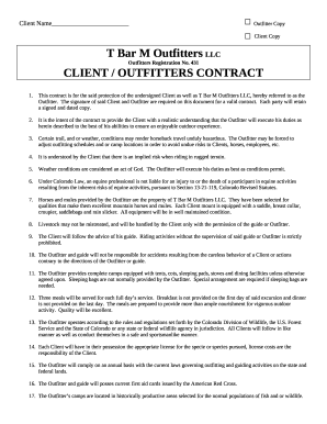 Guided hunt contract - Experience WyomingTimberline ...