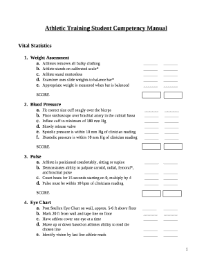 Athletic Training Student Competency Manual