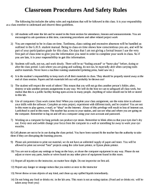Digital Imaging / Classroom Procedures
