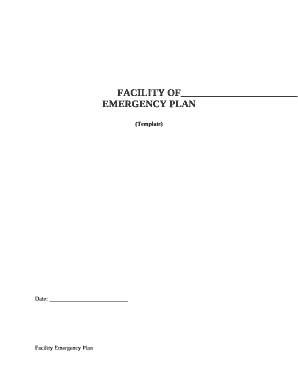 Manor/Nursing Home Emergency Plan - Prince Edward Island