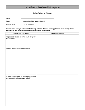 Post:Hospice Speciality Nurse (180307)