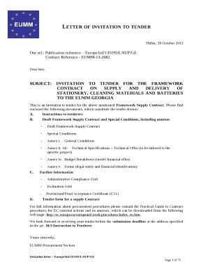 Subject: invitation to tender for the supply of vehicles and ...