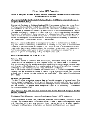 Privacy Notice GDPR Regulation