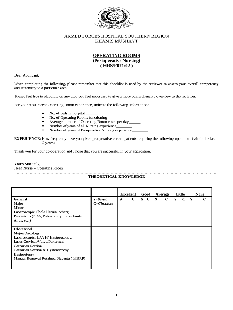 Operating Room Nursedefinition Of Operating Room Nurse By Doc Template PdfFiller