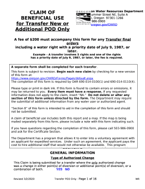 Example - A transfer involves 5 rights and one of the rights