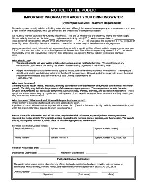 Public Notification Rule Compliance Help for Water System ...