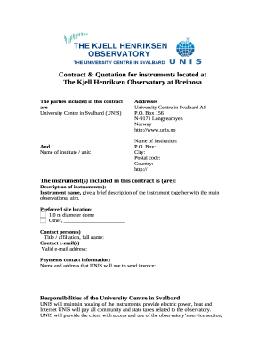 Quotation in contract