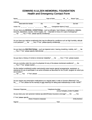 CROSS-CULTURAL SOLUTIONS HEALTH &amp; EMERGENCY CONTACT FORM
