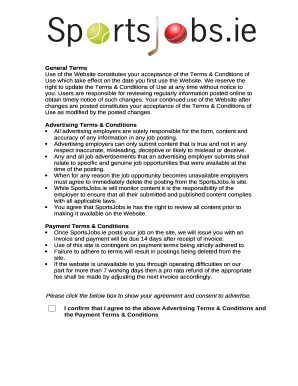 SportsJobs Job Posting Doc Template | pdfFiller