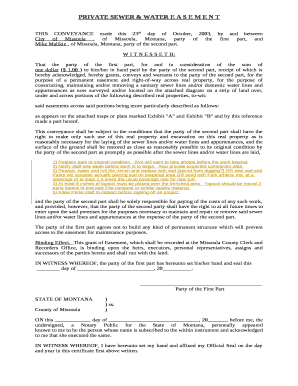 Easement - Private/2 Party form