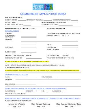Membership Application Form - The Life Raft Group