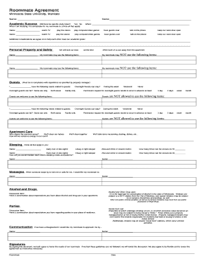 Roommate Agreement - UC Merced Housing &amp; Residence Life