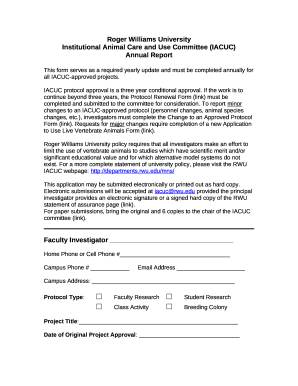Institutional Animal Care and Use CommitteeRoger ...