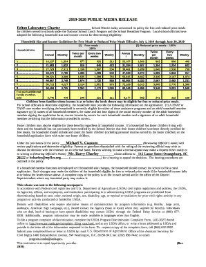 Felton Laboratory Charter School District today announced its policy for free and reduced price meals for children served in schools under the National School Lunch Program and the School Breakfast Program