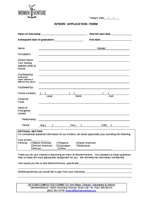 Name of internship:Desired start date: