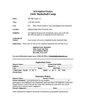 Girls' Basketball Camp