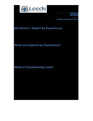 Expert by experience Transforming Care directory - Skills for ...