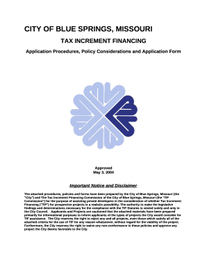City of blue springs, missouri tax increment financing