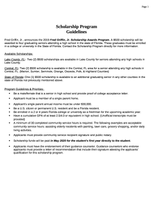 Scholarship Application Template 2003 - West Orange High ...