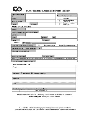 EOU Foundation Faculty Projects Fund Application