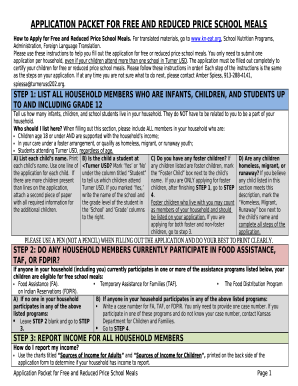 You only need to submit one application per household, even if your children attend more than one school in Turner USD