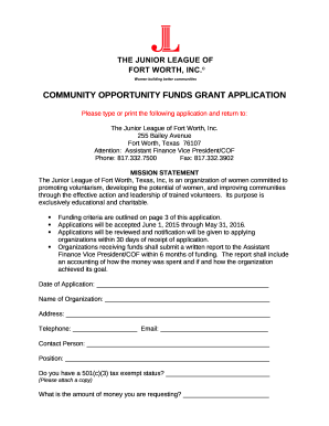 COMMUNITY NEEDS FUND GRANT APPLICATION