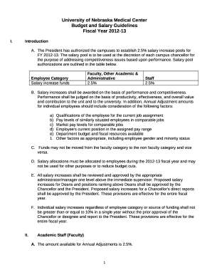 Budget &amp; Salary Information - University of Nebraska