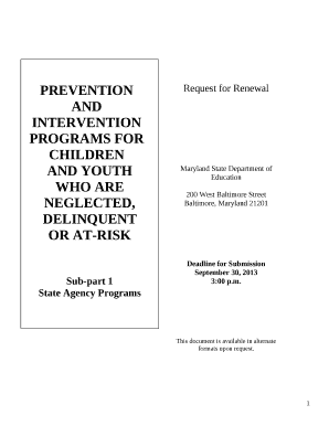 Name of Grant Program:Title I, Part D Program for Neglected and Delinquent Children