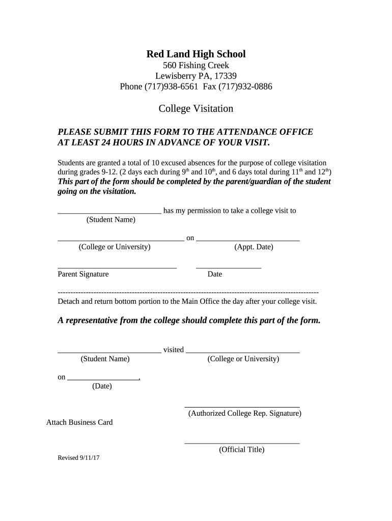 Red Land Senior High School New, Cumberland, PA Ratings Doc