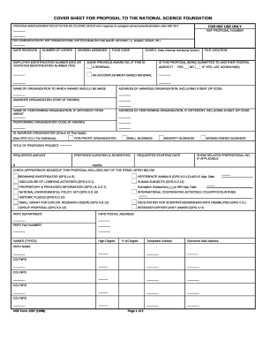 Checklist for Proposal Preparation - National Science ...