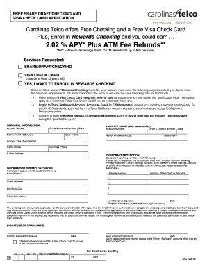 Carolinas Telco Rewards Checking Application