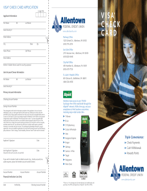 Visa Check Card Brochure - allentownfcu.com