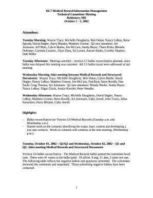 HL7 Medical Record/Information Management