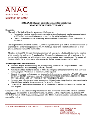 NOMINATION FORM OVERVIEW