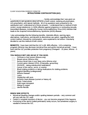 CLIENT EDUCATION/ CONSENT FORM FOR