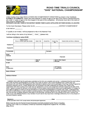Cycling Time Trials: Regulations
