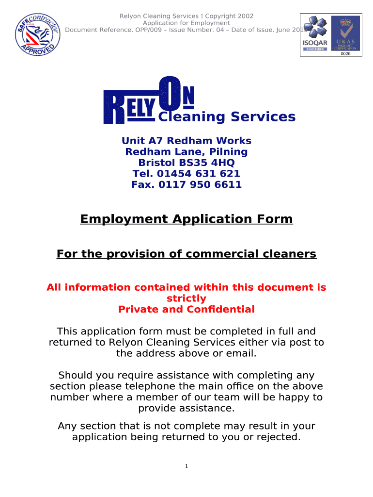 RELYON GUARDING & SECURITY SERVICES Doc Template pdfFiller