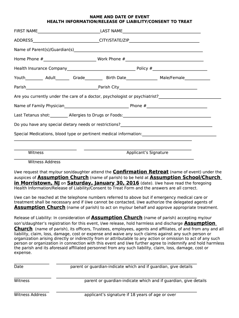 Health Insurance Company Policy Doc Template PdfFiller