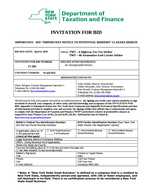 IMPORTANT:SEE "IMPORTANT NOTICE TO POTENTIAL BIDDERS" CLAUSES HEREIN