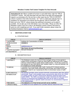 Metadata Creation Tool Content Template ... - archive.epa.gov