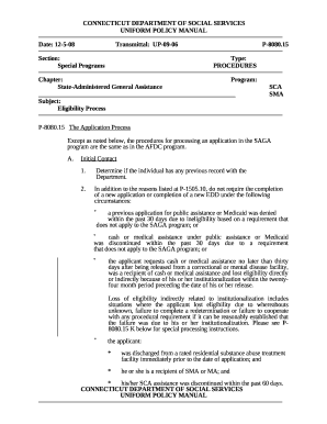 Determining eligibility for other pa pr - Connecticut