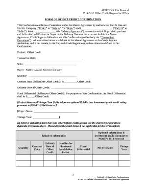 This Confirmation confirms a Transaction under the Master Agreement by and between Pacific Gas and Electric Company (PG&E or Party A or Buyer) and (Party B or Seller), dated (the Master Agreement) pursuant to which Buyer shall purchase and Selle