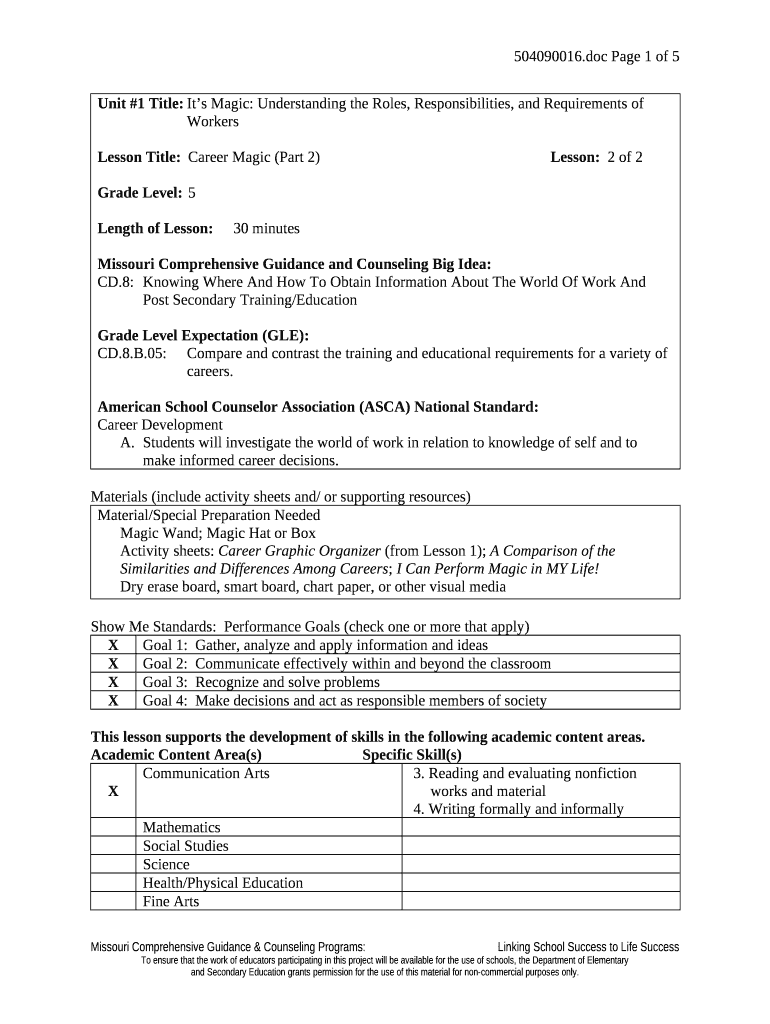 Free 2nd Grade Career And Technical Education Worksheets Doc