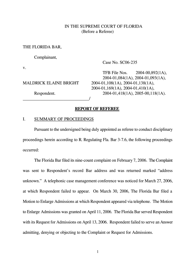 Fillable Online Annual Reports of Florida Bar CommitteesThe Florida Bar