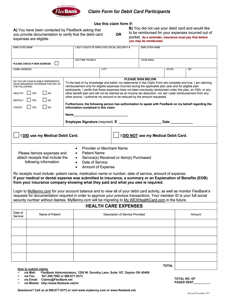fillable-online-claim-form-for-debit-card-participants-fax-email-print