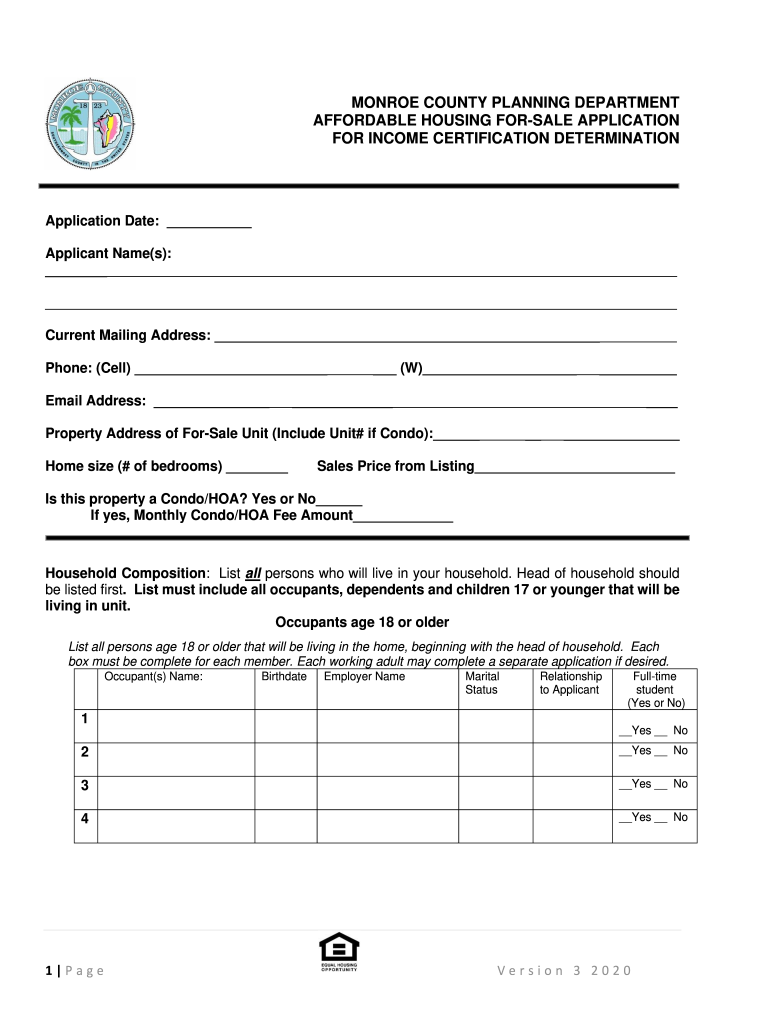 Fillable Online Workforce Housing Program Palm Beach County, Florida