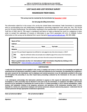 LSLR questionnaire. Title 7 investigations