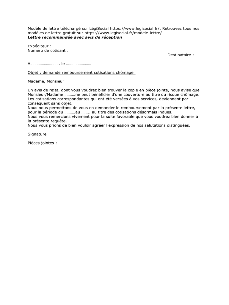 lettre avis Preview on Page 1