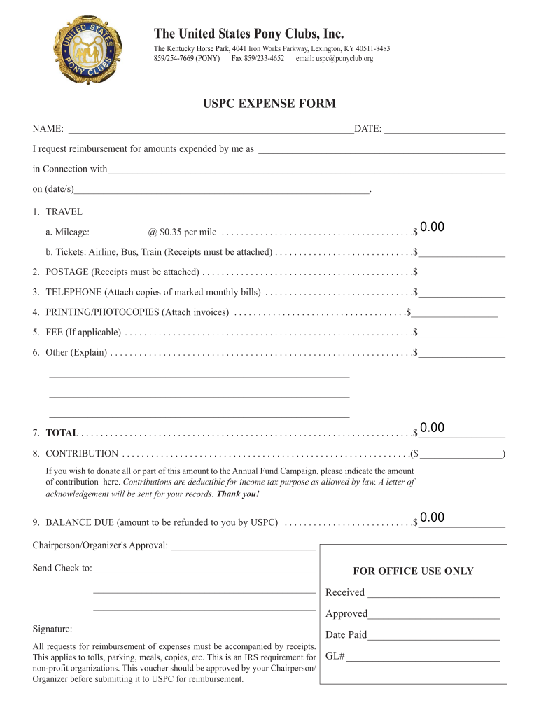 General Expense FormGeneral Expense Form qxd - United Preview on Page 1